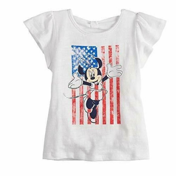 NWT Disney Minnie Mouse 12 Mos Bow back 4th July - Picture 1 of 4